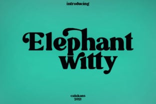 elephant-witty-font