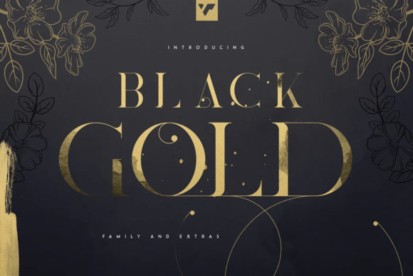 black-gold-font