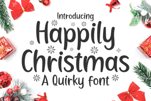 happily-christmas-font
