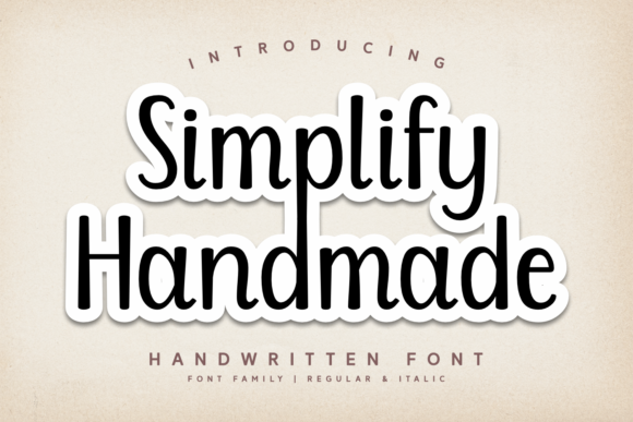 simplify-handmade-font