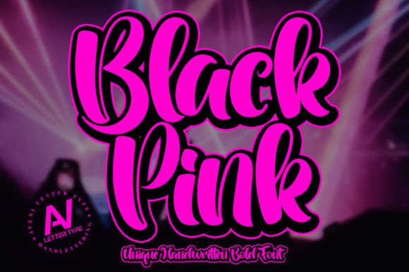 black-pink-font