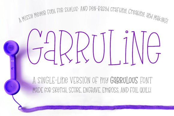 garruline-single-line-font