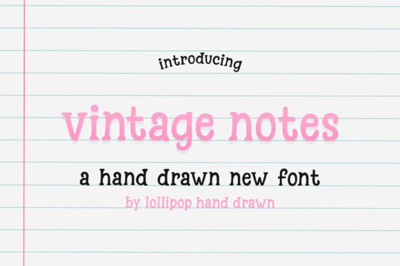 vintage-notes-font