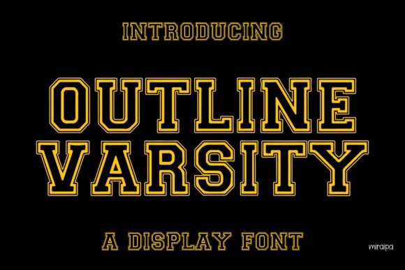 outline-varsity-font