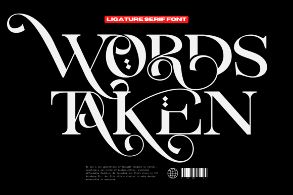 words-taken-font