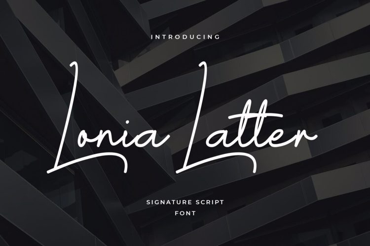 lonia-latter-cursive-signature-font