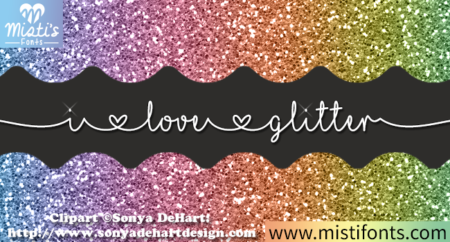 Download I Love Glitter Font for free | Font Style