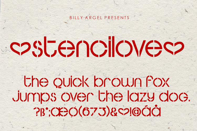 stencilove-font