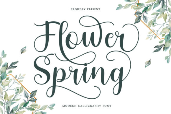 flower-spring-font