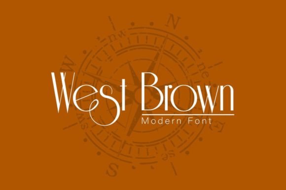 west-brown-font