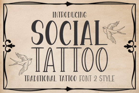 social-tattoo-font