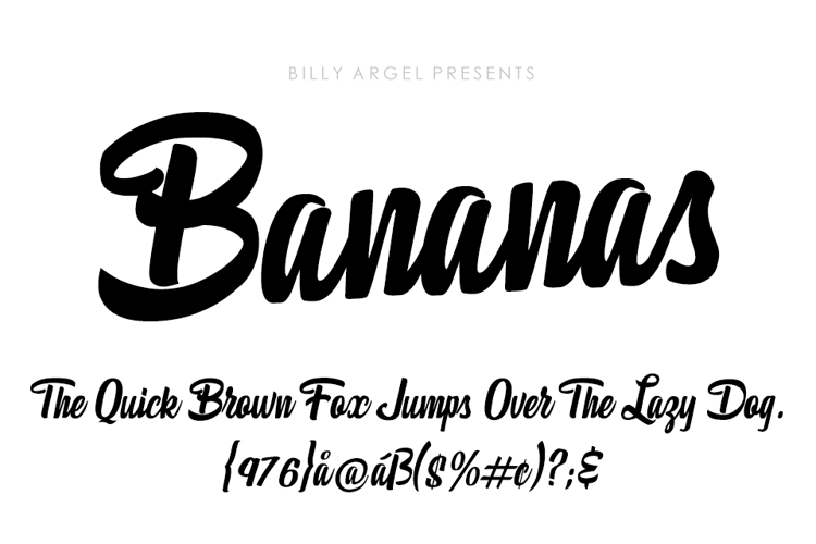 bananas-italic-font