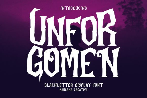 unforgomen-blackletter-display-font-font